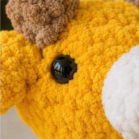 Handmade Crochet Giraffe Plush Toy | 27cm Stuffed Animal Gift for Babies & Kids