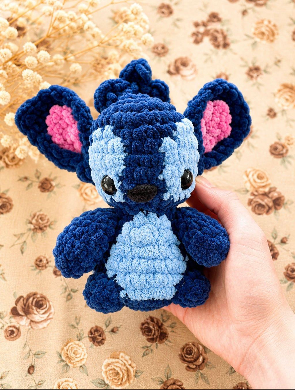 Chunky Blue Alien Amigurumi Plushie | Handmade Crochet Stuffed Toy | 17–18 cm