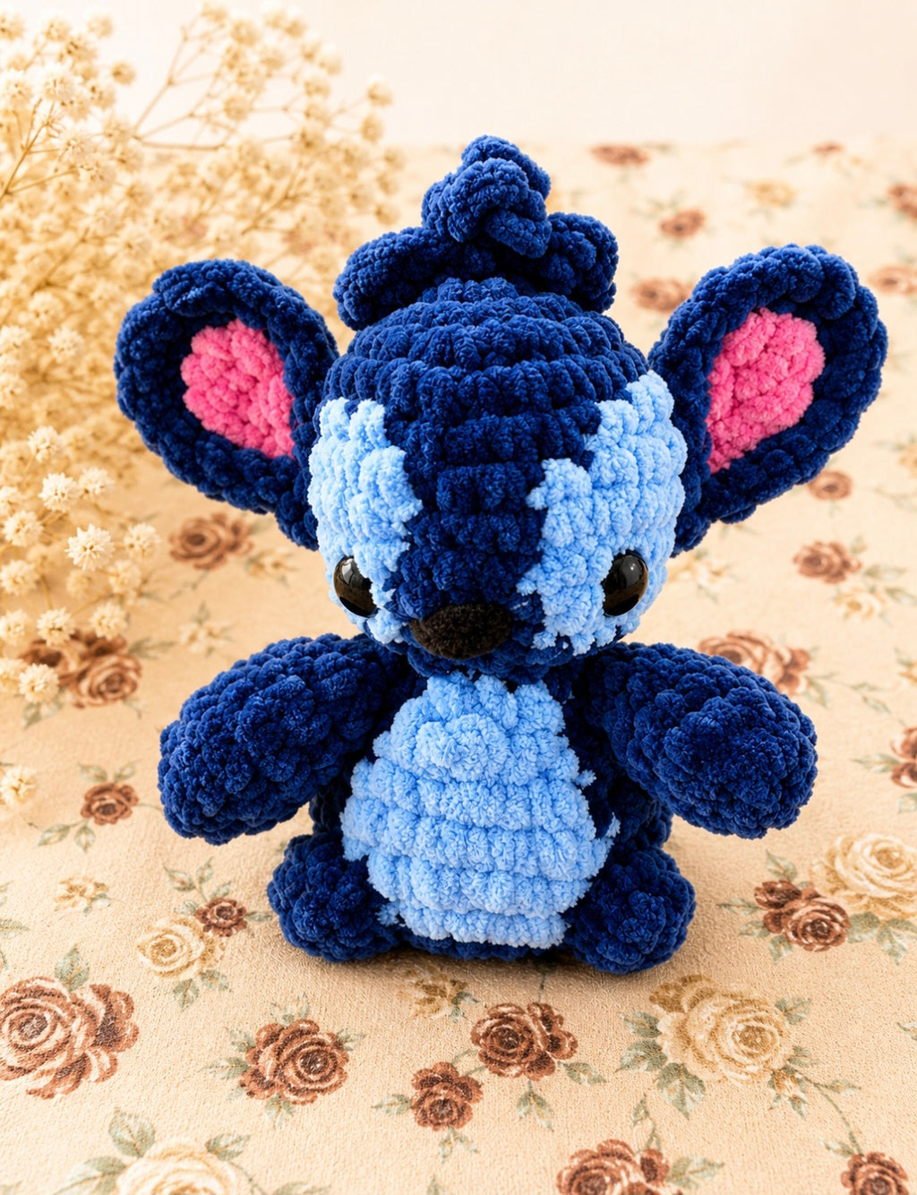 Chunky Blue Alien Amigurumi Plushie | Handmade Crochet Stuffed Toy | 17–18 cm