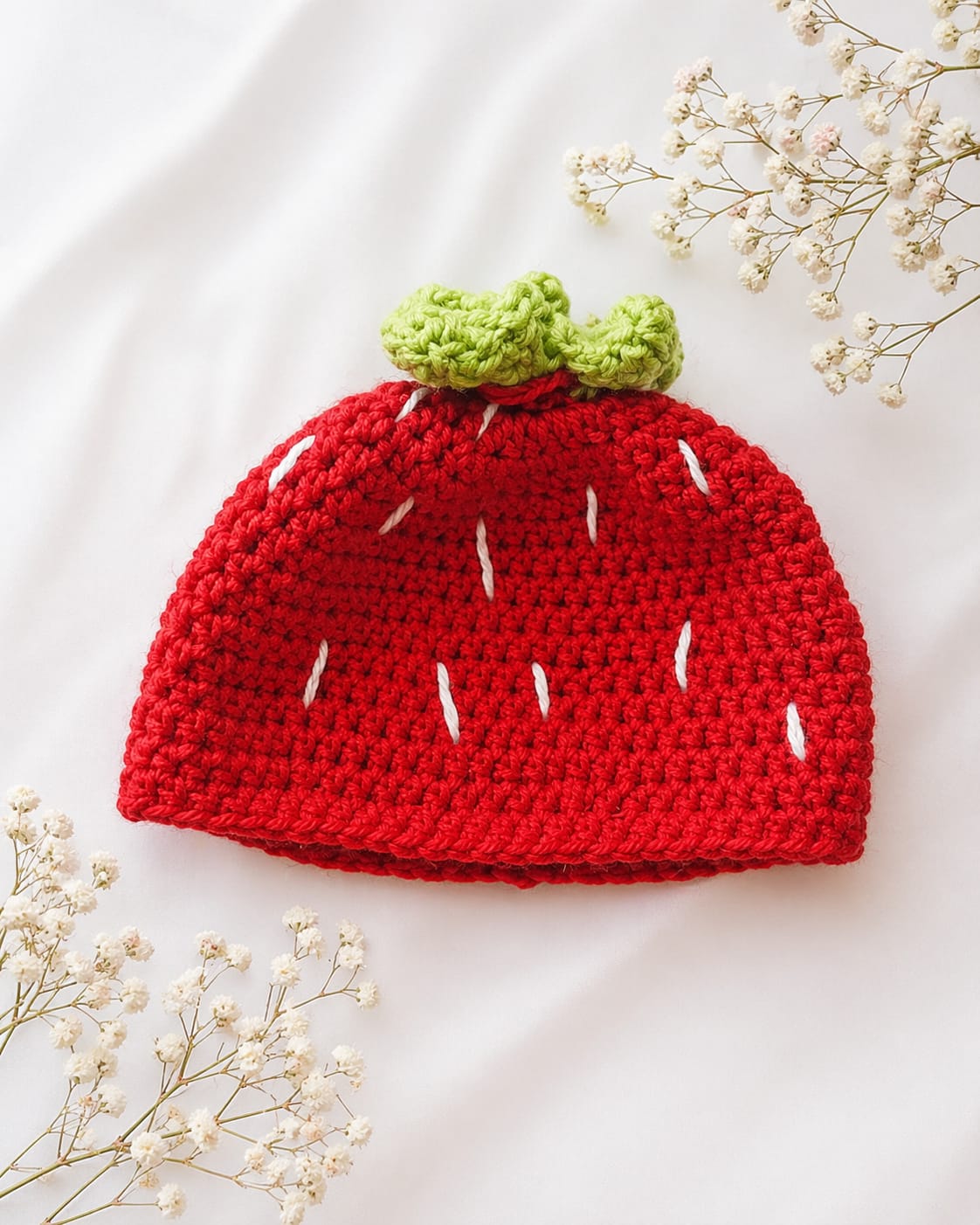 Strawberry Crochet Baby Gift Set – Beanie & Booties